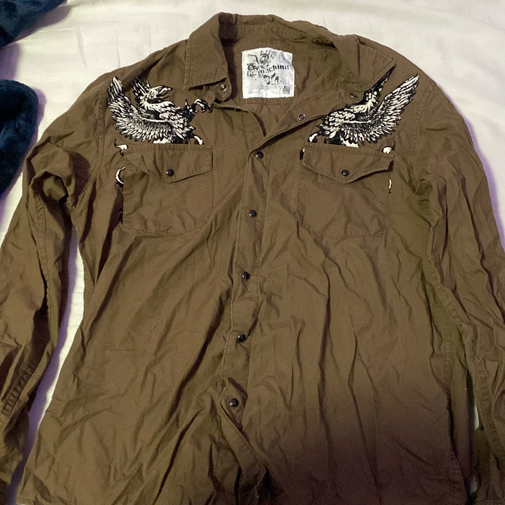 Brown Vintage Dress shirt - Large